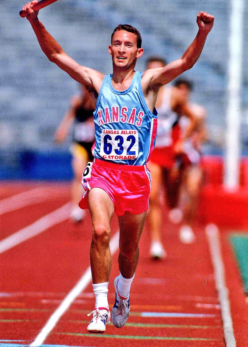 kansastfxc's tweet photo. Has to be the iconic pink and powder blues 🔥 #KUtrack https://t.co/JUm0T4q1bX