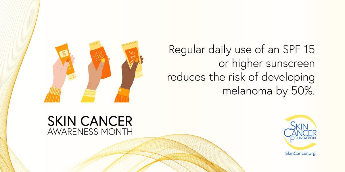 SkinCancerOrg's tweet photo. Skin cancer prevention requires a comprehensive approach to protecting yourself against harmful UV radiation. #SkinCancerAwarenessMonth #SkinCheckChallenge https://t.co/A9hvQH4MSD