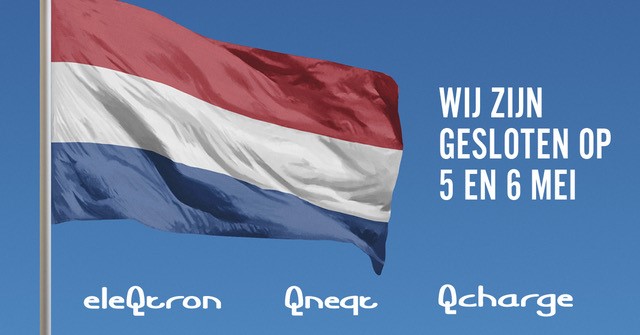 Gewijzigde openingstijden

Op 5 &amp; 6 mei is Eleqtron gesloten. Vanaf maandag 9 mei is Eleqtron weer vanaf 07:00 bereikbaar op 088 - 030 6100 of via sales@eleqtron.nl