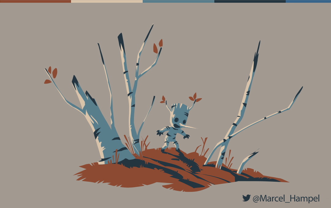 「little birch boy 」|Marcel Hampel | on PATREON & GUMROADのイラスト