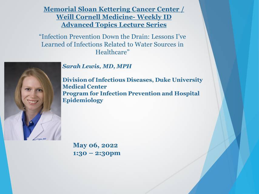 MSK Infectious Diseases Advanced Topics Lectures (@mskidat1) on Twitter photo Water, water everywhere and the Infection Control consequences— this week at AT! <a href="/OleVielemeyer/">Ole Vielemeyer</a> <a href="/WCM_ID/">Weill Cornell Infectious Diseases Division</a> <a href="/evrnyc/">Elizabeth Robilotti</a> Water, water everywhere and the Infection Control consequences— this week at AT! <a href="/OleVielemeyer/">Ole Vielemeyer</a> <a href="/WCM_ID/">Weill Cornell Infectious Diseases Division</a> <a href="/evrnyc/">Elizabeth Robilotti</a>