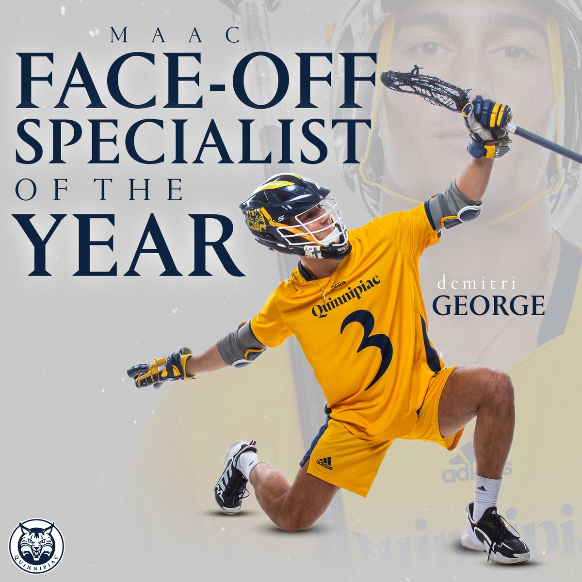 For the second straight season, Demitri George is the MAAC Face-Off Specialist of the Year! 🙌

George won 187-of-357 (52.4%) chances in the face-off x this past year 😤