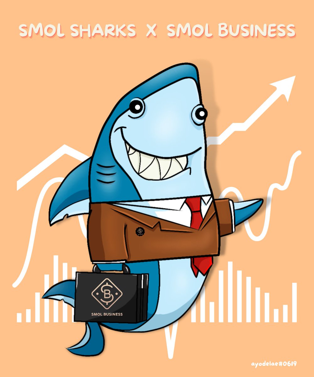 smolsharks's tweet photo. There's no other Business like Smol Sharks Business!

10x Smol Business WL spots giveaway!

To Enter:
1. Follow @smolsharks &amp; @smolbusinessNFT 
2. ❤, RT &amp; Tag 2 friends
3. Do the rick-roll dance!

⏰️24hrs

@TroveByTreasure $MAGIC
Art credits to @ayodelae https://t.co/LufQVeXtH5