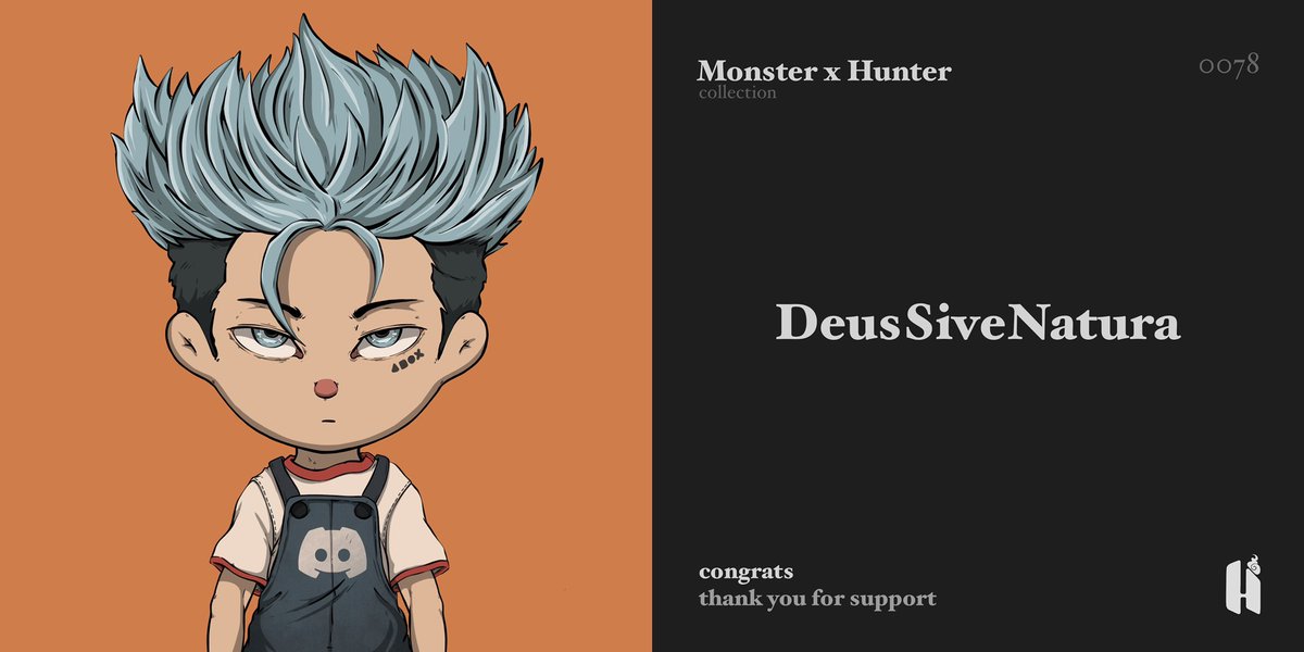 hudcheuu's tweet photo. Monster x Hunter Collection ✅
🙏 Thank @deussivecrypto for supporting my artwork. 🥰

🐳 Link OpenSea
https://t.co/VpPDokploQ

👾 Join Discord 
https://t.co/wAUrJjt8MZ

#nftcollector #NFTs #NFTCommunity https://t.co/CDXCaK5PqY