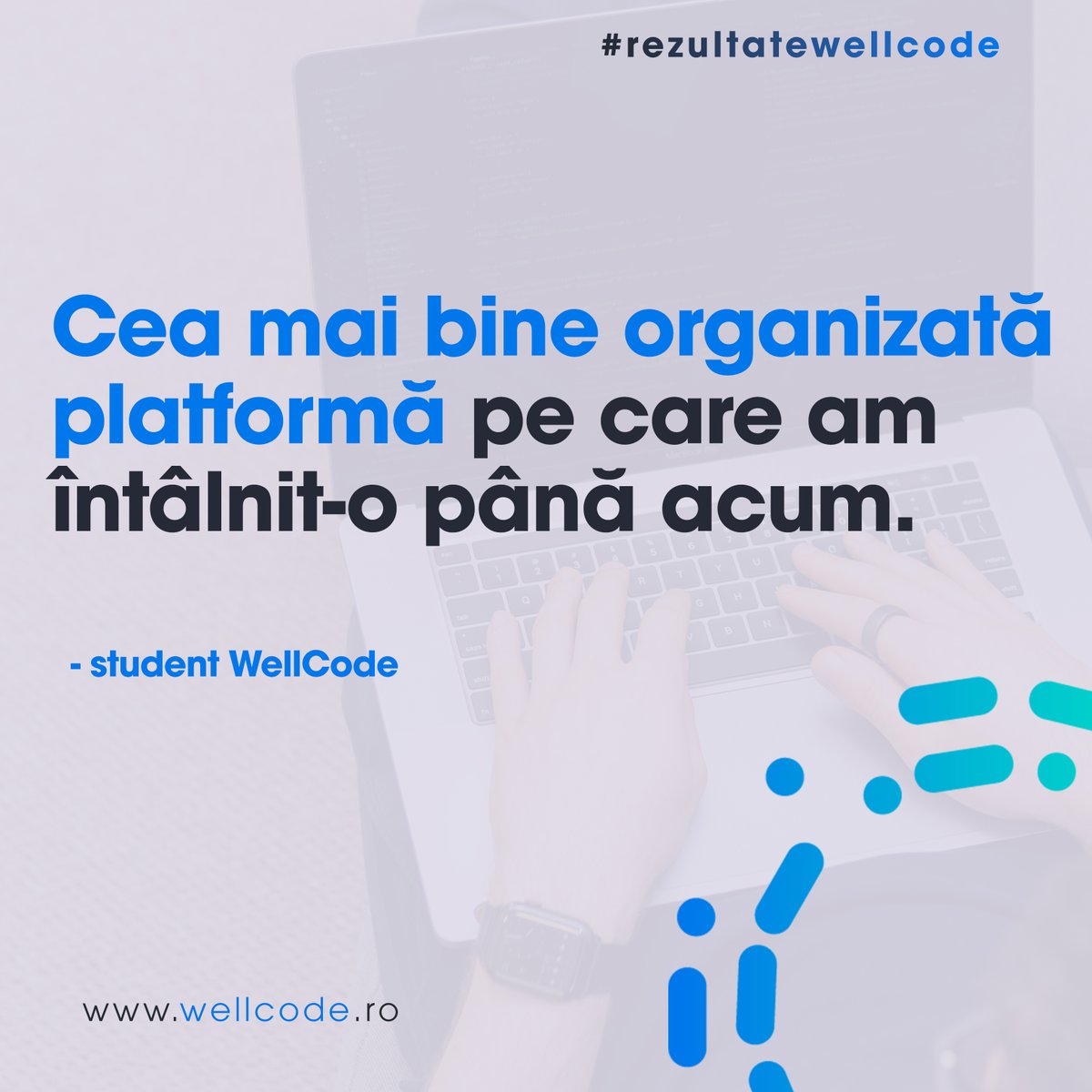 wellcode_ro's tweet photo. Dacă îți dorești și tu să înveți programare în acest mod corect, susținut de o echipă de mentori, înscrie-te la o ședință de consultanță gratuită pe ➡️ https://t.co/bdFC2Ujdxn https://t.co/oV4BCO7mKI