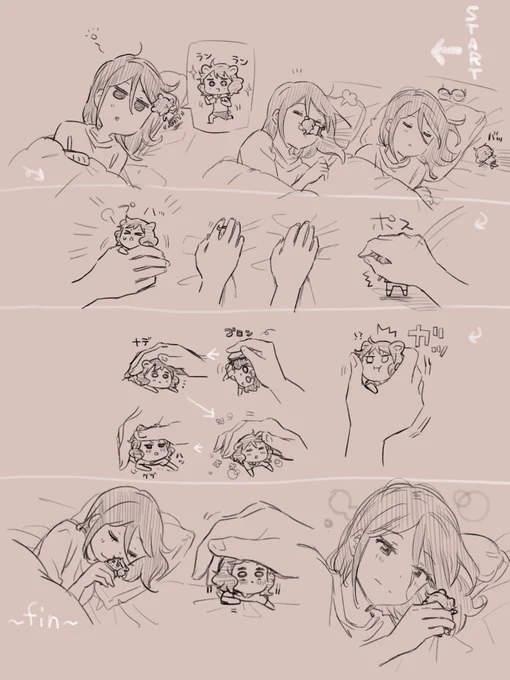 起こしにきたけど屈してしまうミニ前ちゃん 