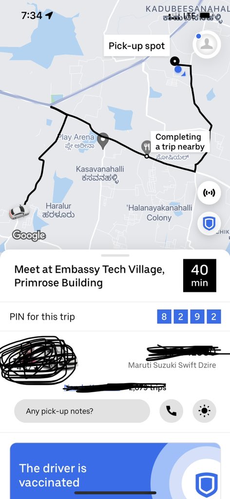 prrateekk's tweet photo. Driver waiting time 40 minutes. Only in @peakbengaluru https://t.co/4Rf19MIMcc