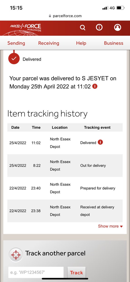 sarahrose313's tweet photo. @parcelforce where is my parcel?! This isn’t my name and I want even in! https://t.co/CEtyY6uB6b