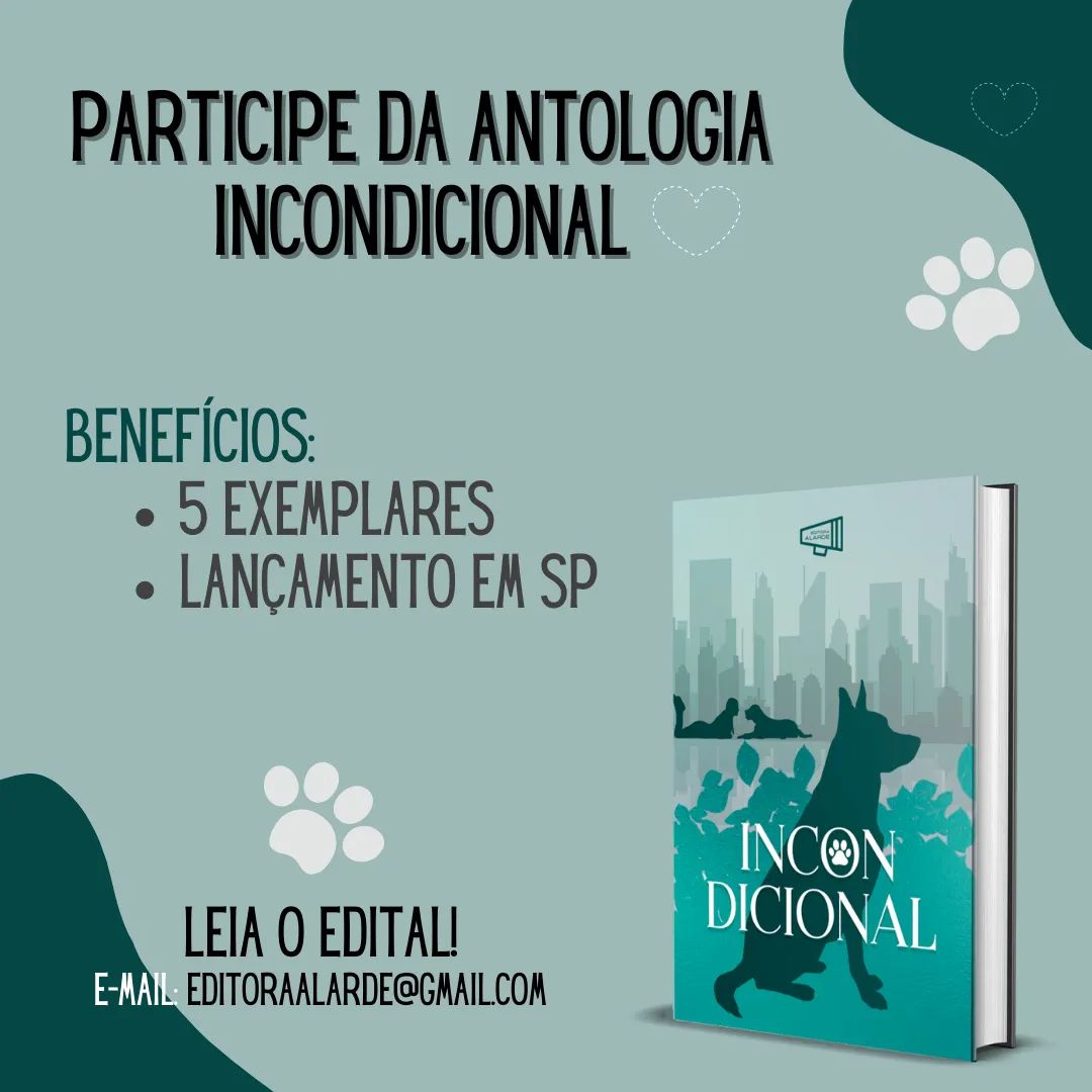 editoraalarde's tweet photo. Um homenagem aos cachorros 🐾
Temos várias novidades sobre a Antologia Incondicional que vamos revelando ao longo dos dias.
Envie seu conto até 30/06!
Leia o edital para maiores informações: https://t.co/bVlhvip8Me https://t.co/o6gKHywwci