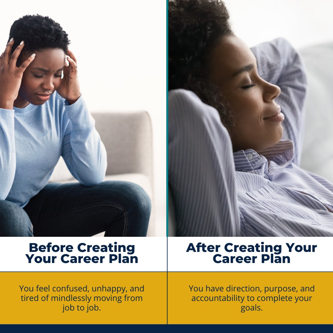 AuclareVision's tweet photo. Having a career plan can be the difference between mindlessly moving through your career and creating a plan that improves your quality of life. Don't settle in your career. Schedule a discovery call with us today to start your plan! https://t.co/TwIQMAe2xt