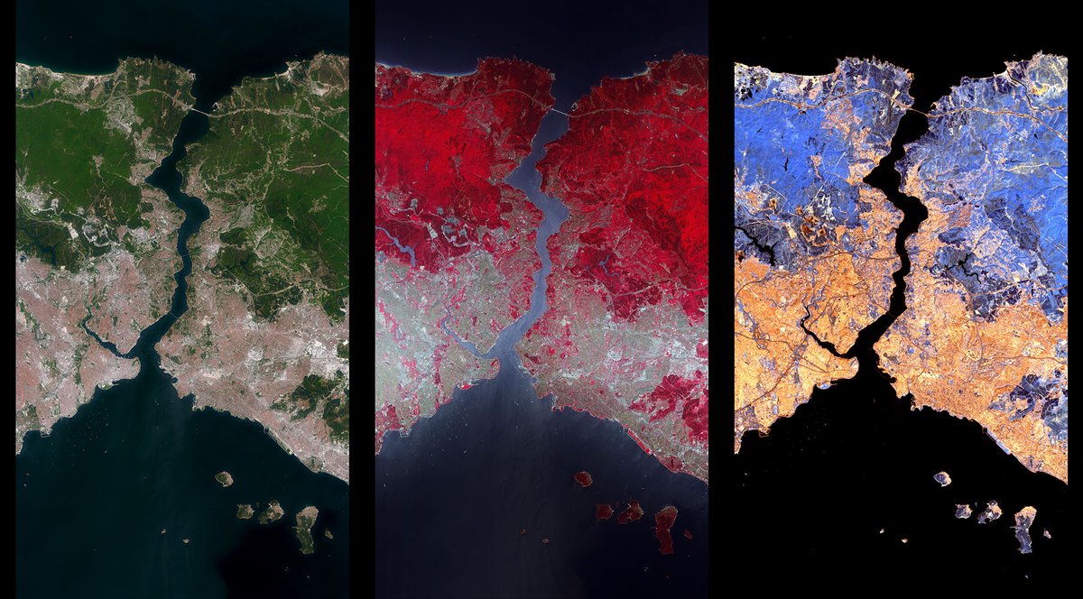 #EnMAP has sent the first images - and already the first data from the 🇩🇪 environmental satellite show the power of the hyperspectral instrument! 💪
The first images show Istanbul on the Bosporus in Turkey with Europe to the west and Asia to the east.