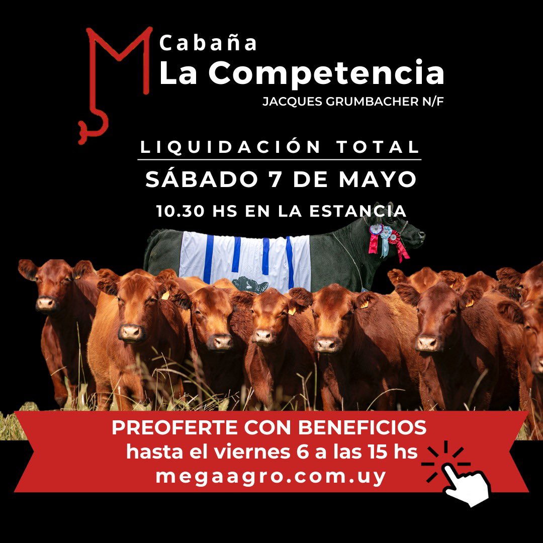 ⚠️ 𝗣𝗿𝗲𝗼𝗳𝗲𝗿𝘁𝗲 𝗰𝗼𝗻 𝗯𝗲𝗻𝗲𝗳𝗶𝗰𝗶𝗼𝘀
⏰ 𝖧𝖺𝗌𝗍𝖺 𝖾𝗅 𝗏𝗂𝖾𝗋𝗇𝖾𝗌 𝟨 𝖺 𝗅𝖺𝗌 𝟣𝟧 𝗁𝗌. en preoferta-megaagro.globaluy.com/home
❗ 𝖫𝗂𝗊𝗎𝗂𝖽𝖺𝖼𝗂𝗈́𝗇 𝗍𝗈𝗍𝖺𝗅 𝖽𝖾 𝗟𝗮 𝗖𝗼𝗺𝗽𝗲𝘁𝗲𝗻𝗰𝗶𝗮 👉 𝗌𝖺́𝖻𝖺𝖽𝗈 𝟩, 𝟣𝟢.𝟥𝟢 𝗁𝗌 𝖾𝗇 𝗅𝖺 𝖤𝗌𝗍𝖺𝗇𝖼𝗂𝖺 😉