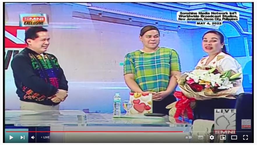 smninews's tweet photo. Vice Presidential candidate @indaysara surprise visit during the program.
#SMNIexclusive
#1on1withPastorApollo
#Senatoriable https://t.co/SzolFnwzVJ