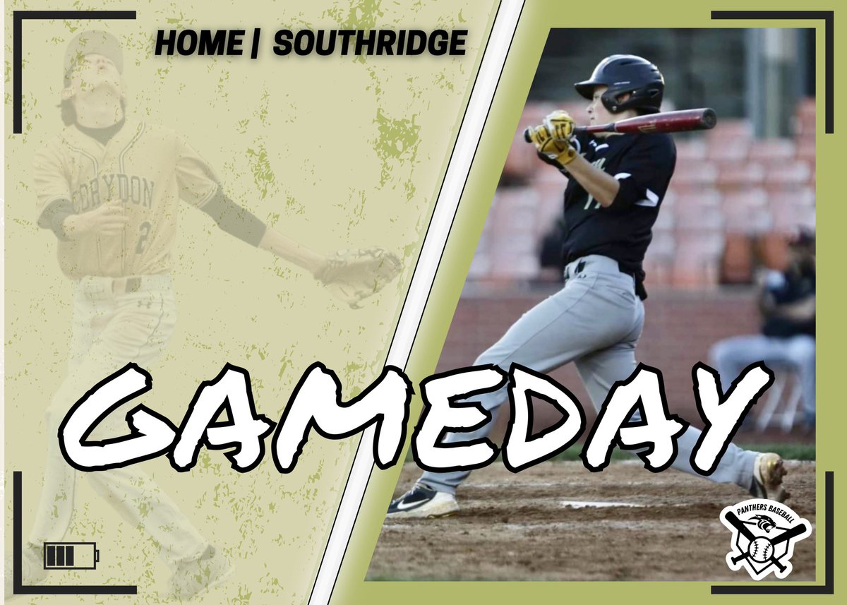 🔥GAMEDAY🔥

PANTHERS are HOME tonight to take on the visiting Southridge Raiders! Make sure you make it out tonight to see some baseball!! ⚾️🐾 🍿🥤☀️

📍 Corydon Central High School
🆚 Southridge
⏰ 6:00pm

#PantherPride #PantherNation ⚾️