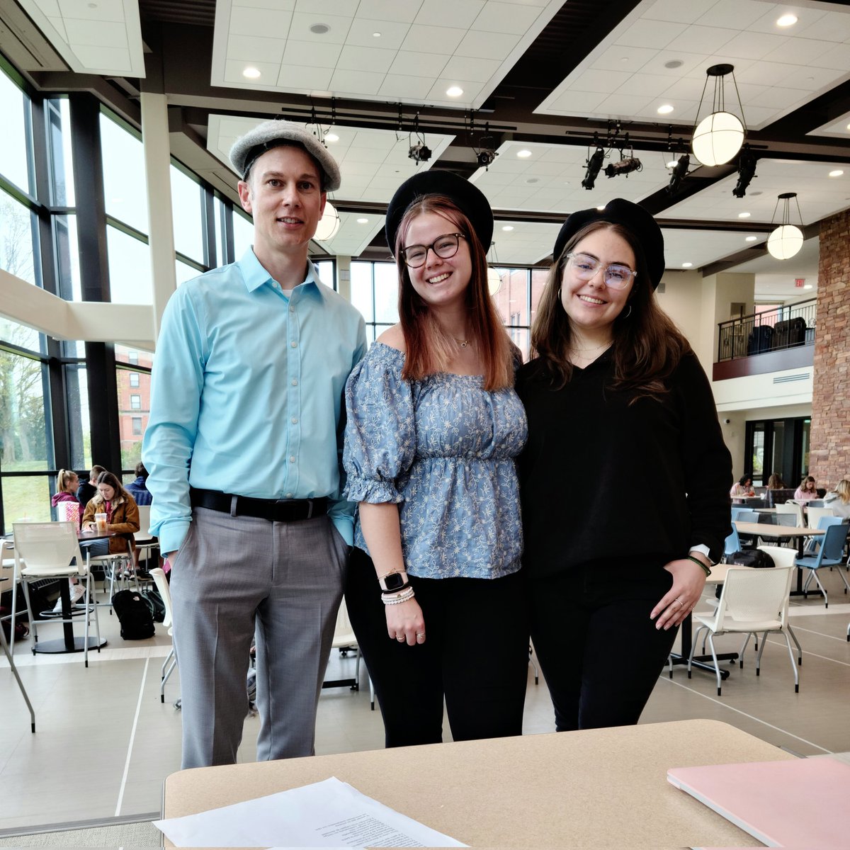 Honors students in the Translation as Interpretation #HNRS192 colloquium read their final poetry translations to wrap up the semester. #SpringfieldCollege