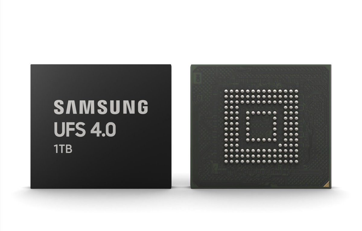 ebuzzprocom's tweet photo. Samsung has developed Universal Flash Storage (UFS) 4.0 storage solution, which offers up to 23.2Gbps per lane, 7th-generation V-NAND, delivers read speed of up to 4,200MB/s, write speed of up to 2,800MB/s, mass production to start in Q3, 2022.
#Samsung #UniversalFlashStorage https://t.co/CTp1xZHE4l