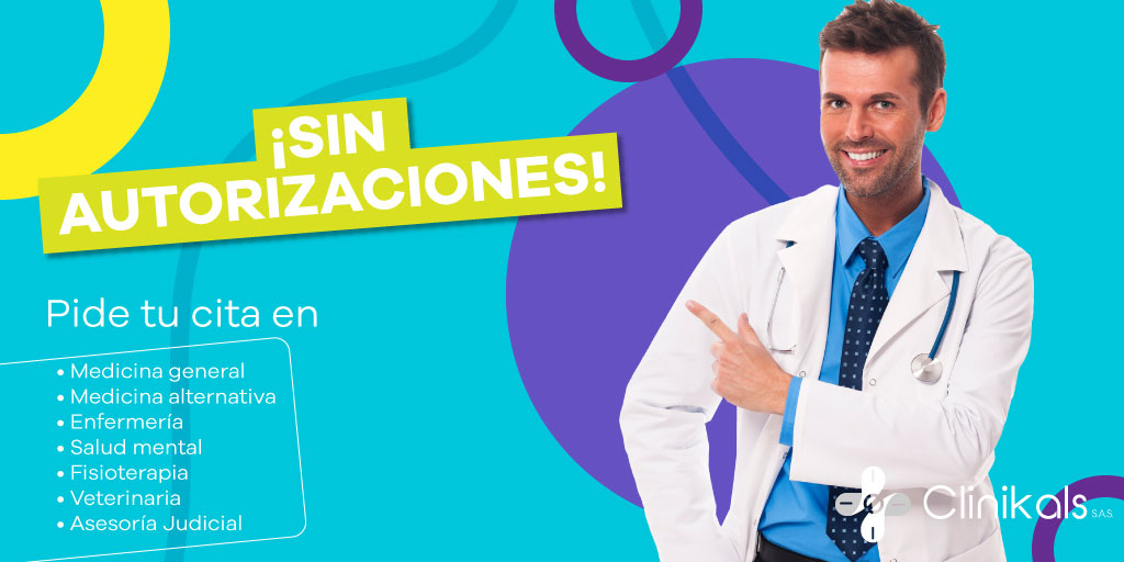 ¡No pierdas tiempo en esperar largas filas o en autorizaciones molestas!

Clinikals te proporciona el mejor servicio médico en tan solo segundos y con el mejor precio del mercado.

#SinAutorizaciones #saludparatodos #eps #Clinikals #Colombia #ElMundo