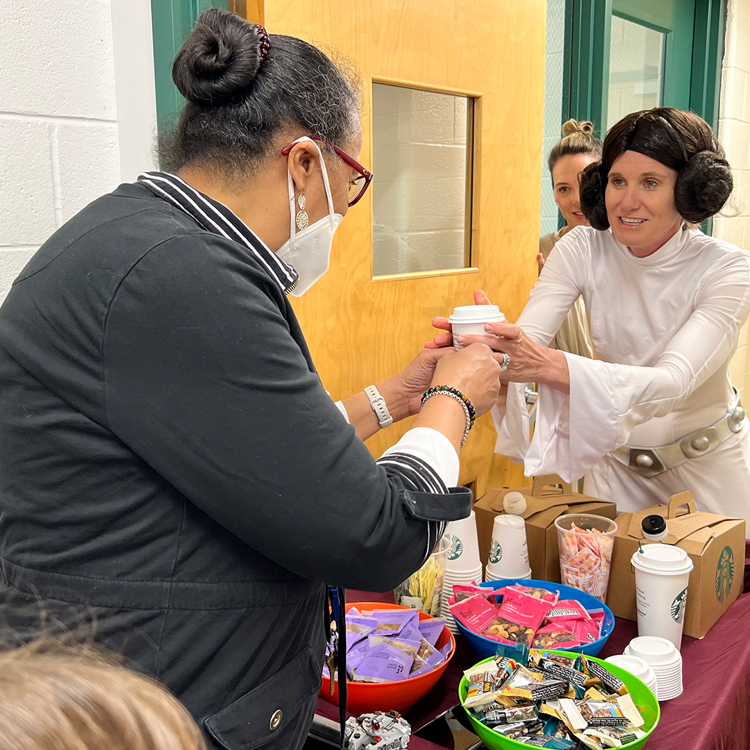 stannesschool's tweet photo. It's #GalaxyGivingDay and what a day it's been already! Hula hoop contests, the Millennium Falcon appearance, space jams, and more to come! Go to https://t.co/vALddwqF4L for more info! https://t.co/OKeGtVSgIt