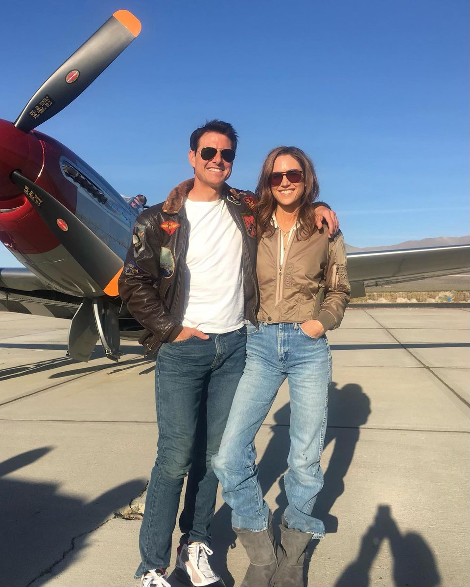 #TomCruise and #JenniferConnely on the set of #TopGunMaverick