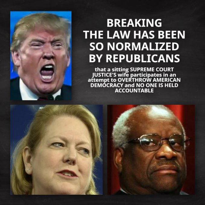 suekrek's tweet image. We can't trust the Republicans in the @USSupremeCourt 
They LIED under oath.
#RemoveGorsuch 
#RemoveKavanaugh 
#RemoveBarrett 
#RemoveClarenceThomas
#LockGinniUp
#LockThemUp 
#ReclaimingDemocracy