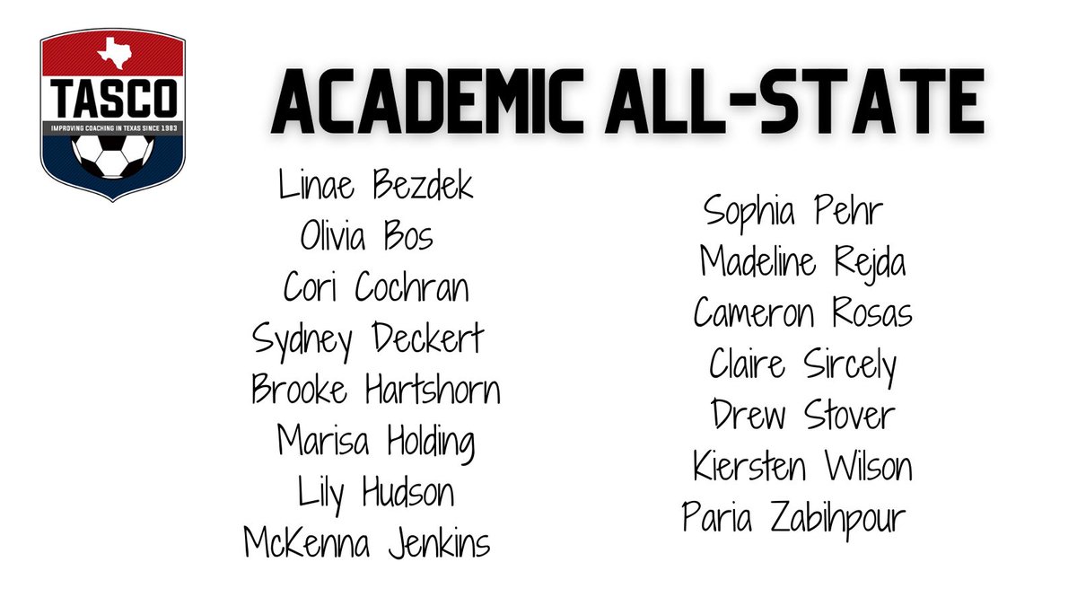 Congratulations to these seniors for earning <a href="/tascosoccer/">TASCO</a> Academic All-State!