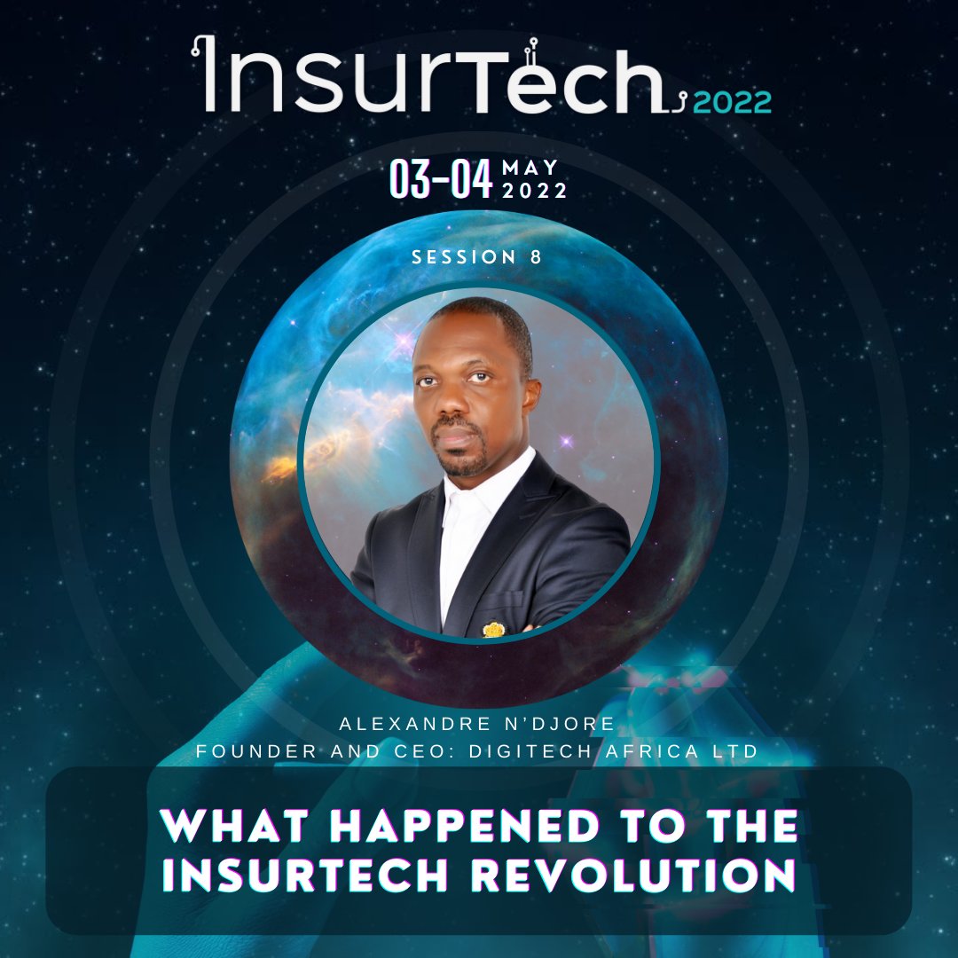 COVERchat's tweet photo. The big #Insurtech disruption, predicted about a decade ago, seems to have taken a very different trajectory.
Alexandre N'djore - #DigitechAfrica
Bart Patrick - @GenasysTech
Christine Rodrigues -@Bowmans_Law Daniel Guasco - @click2sure will be discussing this at #INSURTECH2022 https://t.co/rKy4GmoO6z