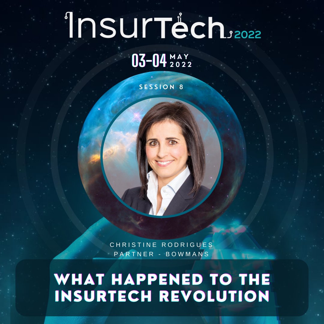 COVERchat's tweet photo. The big #Insurtech disruption, predicted about a decade ago, seems to have taken a very different trajectory.
Alexandre N'djore - #DigitechAfrica
Bart Patrick - @GenasysTech
Christine Rodrigues -@Bowmans_Law Daniel Guasco - @click2sure will be discussing this at #INSURTECH2022 https://t.co/rKy4GmoO6z