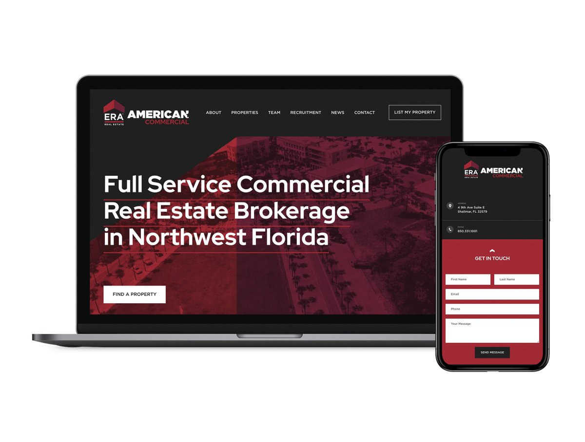 inmotionre's tweet photo. ERA Commercial is a full service commercial real estate brokerage that has spent over 20 years specializing in office space rental, land for development and retail space in Northwest Florida.

We recently created and launch their new custom website!
   https://t.co/GAr7JYKTLm https://t.co/BZbqVkdKMn
