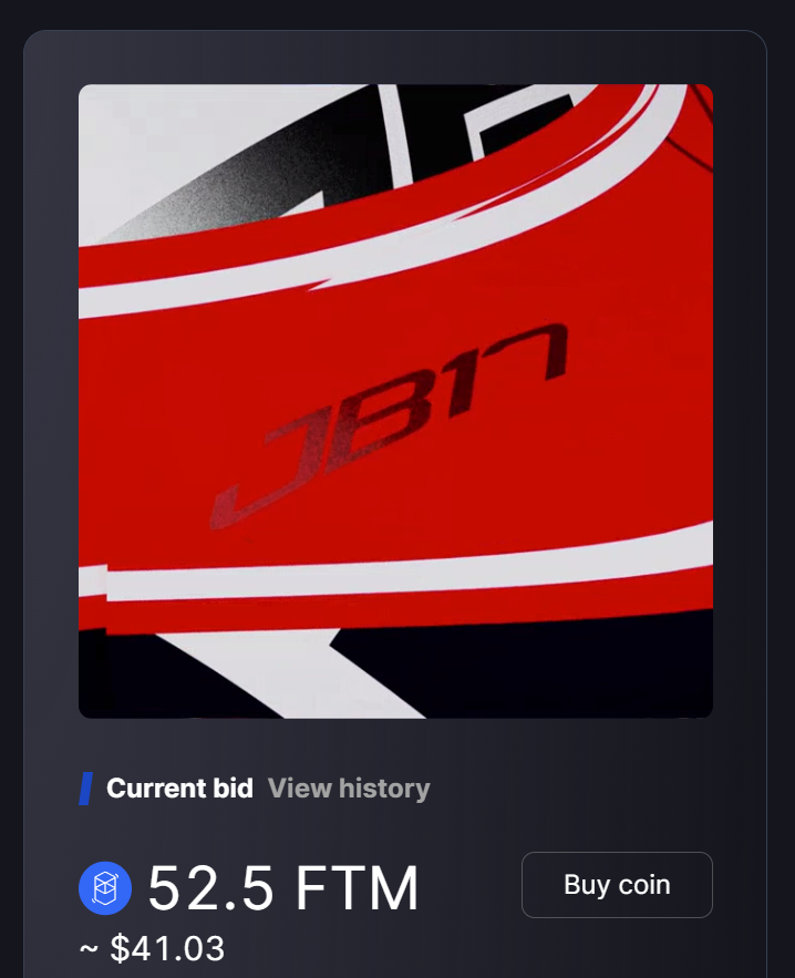 InfinityNFT_'s tweet photo. current auction prices: 

2022
MIAMI GP HELMET 🌴
3,000 FTM

RACE WIN HELMET
MONZA 2020 🏁
106 FTM !

PIERRE GASLY
2022 HELMET 🏎️
52.5 FTM !

Remember, all 1/1 NFTs are redeemable for
🎟️VIP Package at Monaco GP for 2
🏎️Full Size Helmet
🤝Meet and Greet
+more!!

#MiamiGP #FTM $FTM https://t.co/7AzprK4XNL
