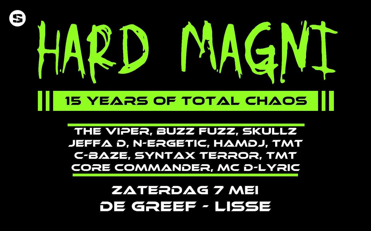 SkullzPR's tweet photo. Nog 3 dagen te gaan! #hardmagni #gabber #hardcore #bollenstreek #lisse #degreef
https://t.co/5Yt5ooA2C7 https://t.co/IRDae5SfeG