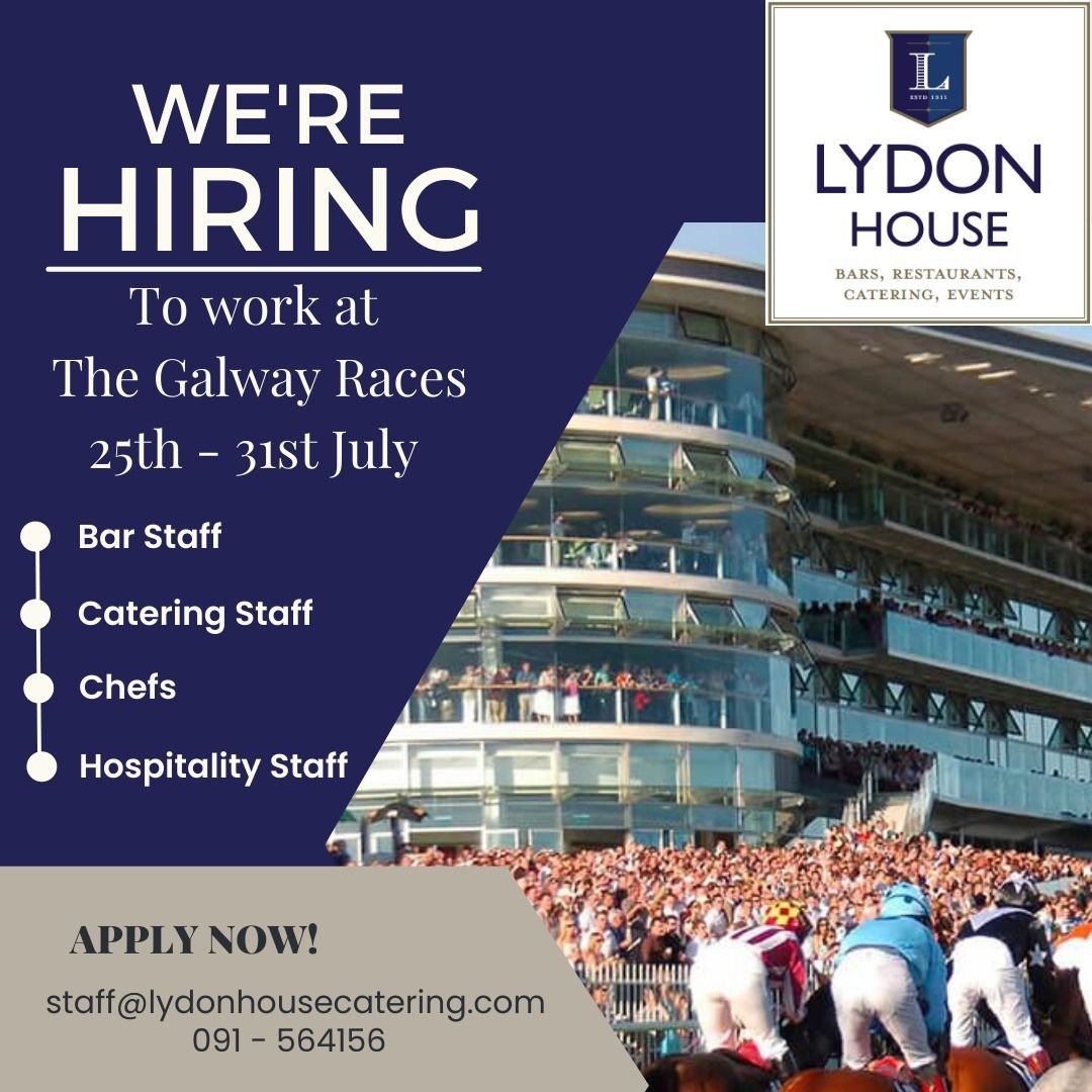 andrewsherry's tweet photo. With less than 100 days to go, we're hiring for @Galway_Races. Please get in touch if interested #HospitalityJobs #galwayraces #giddyforgalway https://t.co/lQ6G7y4IyH
