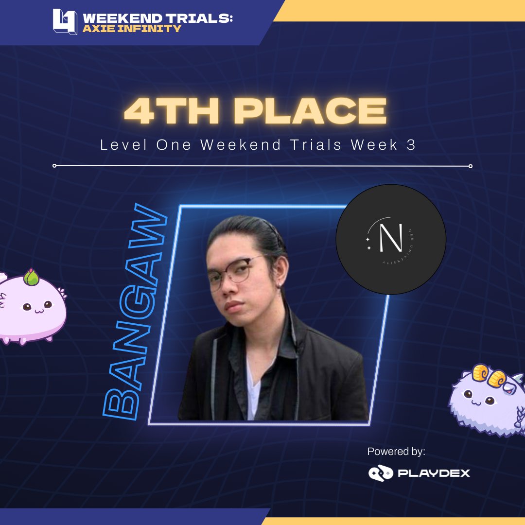 levelone_gg's tweet photo. Meet our 4th Place Winner: Bangaw
FB: https://t.co/rwLwR5GyTw

Congratulations again, everyone! And we hope you all join future events by Playdex!

#LevelOneGaming
#PoweredByPlaydex https://t.co/WCCIBYiAhB