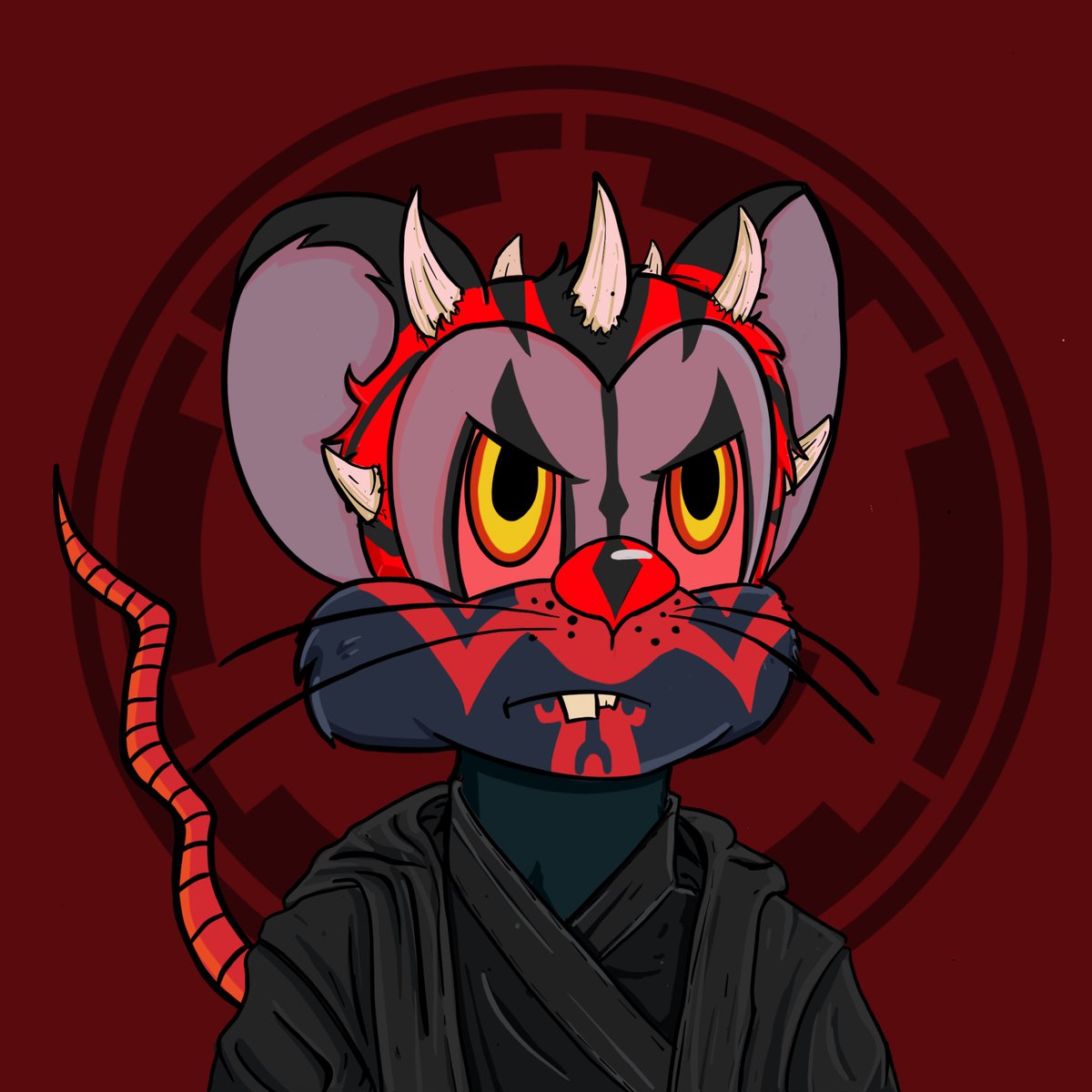 DegeneratsCNFT's tweet photo. Happy #StarWarsDay 

I present to you the most degenerat of the Sith's, 
Rath Maul

#CNFTCollection #CNFT #SewerGang #CNFTCommunity #CNFTGiveaway https://t.co/ExvwCAI8ev