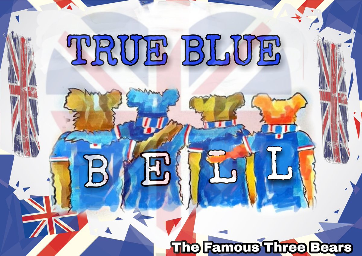 THE FAMOUS THREE BEARS TRIBUTE TO JIMMY BELL😊💙..Not just a kit man..A Rangers man..Who was much loved by players and supporters throughout the RANGERS FAMILY..he will be sadly missed..rest easy Jimmy😊💙🐻🐻🐻🇬🇧