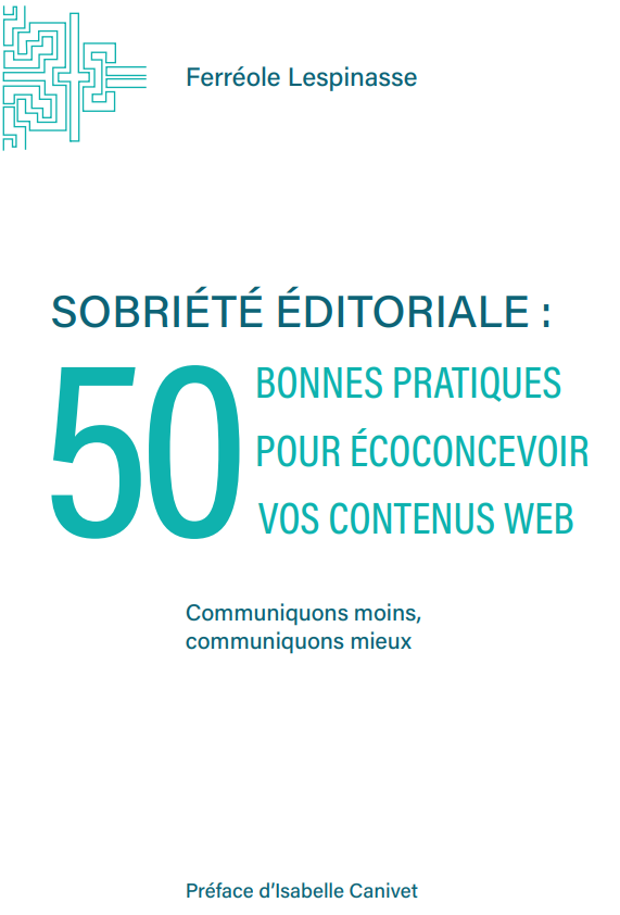 Ca bouge coté #contenu avec la sortie du livre de @ferreole sur la "sobriété éditoriale".

"Prioduire moins, produire mieux".

Un must read si vous souaitez vous engager dans une démarche éditoriale responsable...

#contentstrategy #Editorial