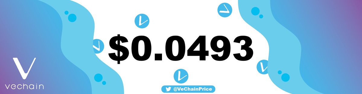 VeChainPrice's tweet image. #VeChain #VeFam $vet price: $ 0.04932129 📉