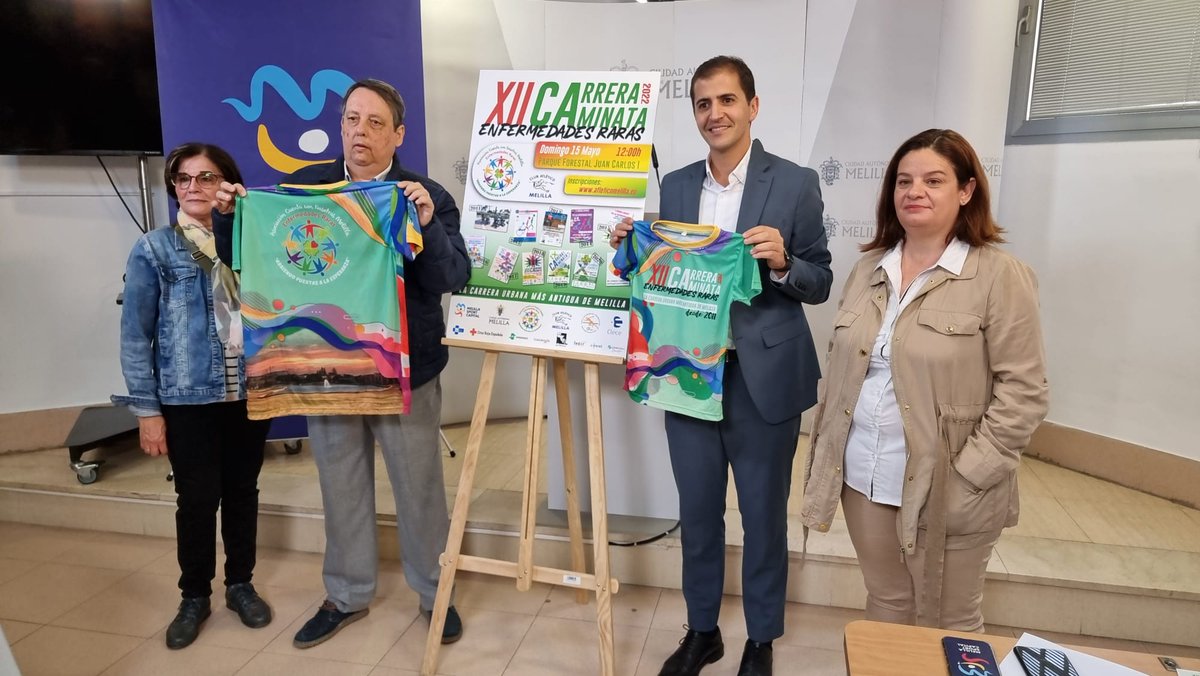 Melilla Sport Capital (@msc__oficial) on Twitter photo 🏃🚶♀️Presentada la Carrera Caminata por las Enfermedades Raras 2022
🗓️15 de mayo
🕦11:30 horas
✍️Inscripciones: atleticomelilla.es (10 €)
👉Contarán con una prueba competitiva y una caminata por la igualdad
🗣️<a href="/Bussi_za/">Bussian RM</a>: «recuperamos esta Carrera Caminata tras la pandemia» 🏃🚶♀️Presentada la Carrera Caminata por las Enfermedades Raras 2022
🗓️15 de mayo
🕦11:30 horas
✍️Inscripciones: atleticomelilla.es (10 €)
👉Contarán con una prueba competitiva y una caminata por la igualdad
🗣️<a href="/Bussi_za/">Bussian RM</a>: «recuperamos esta Carrera Caminata tras la pandemia»