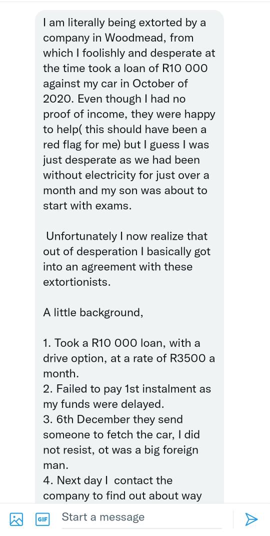 EricanSA's tweet image. Dear LLB Twitter, Please assist here.