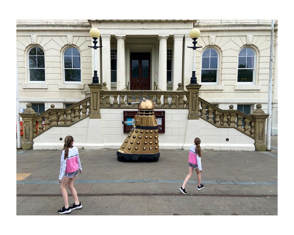A little outing for our Dalek-Dredd in Southport. Photo courtesy of neil_akee.