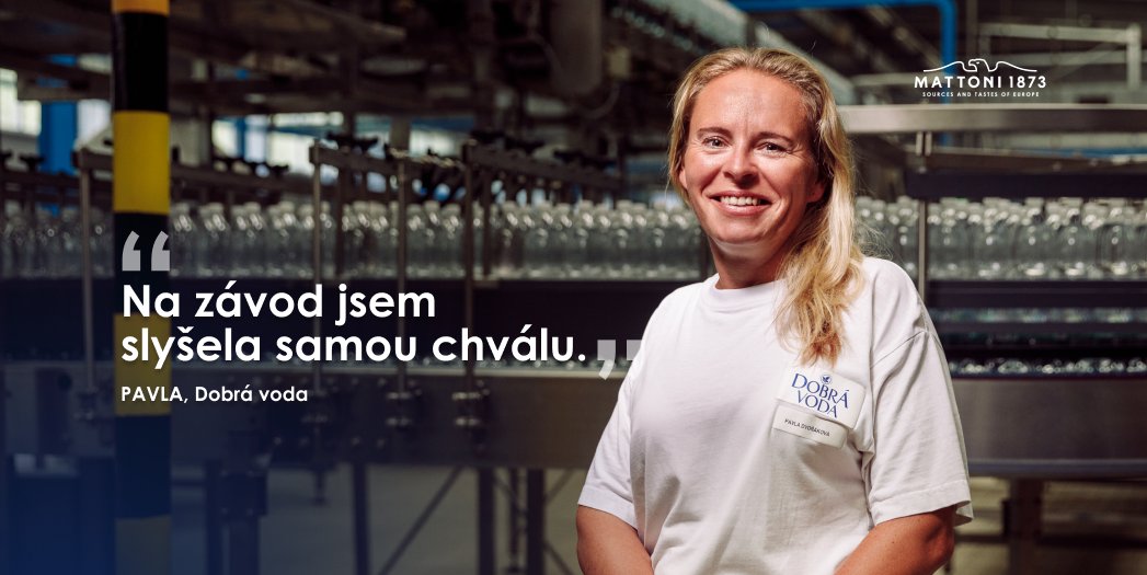 Pracovat 25 let jako operátorka linky? Pro Pavlu pořád radost. 🙏 „Na všech směnách máme dobrý kolektiv a je to znát. S kolegyněmi ráda zajdu na kafe nebo jedeme na výlet do Prahy." #SvetMattoni1873 #DobraVoda