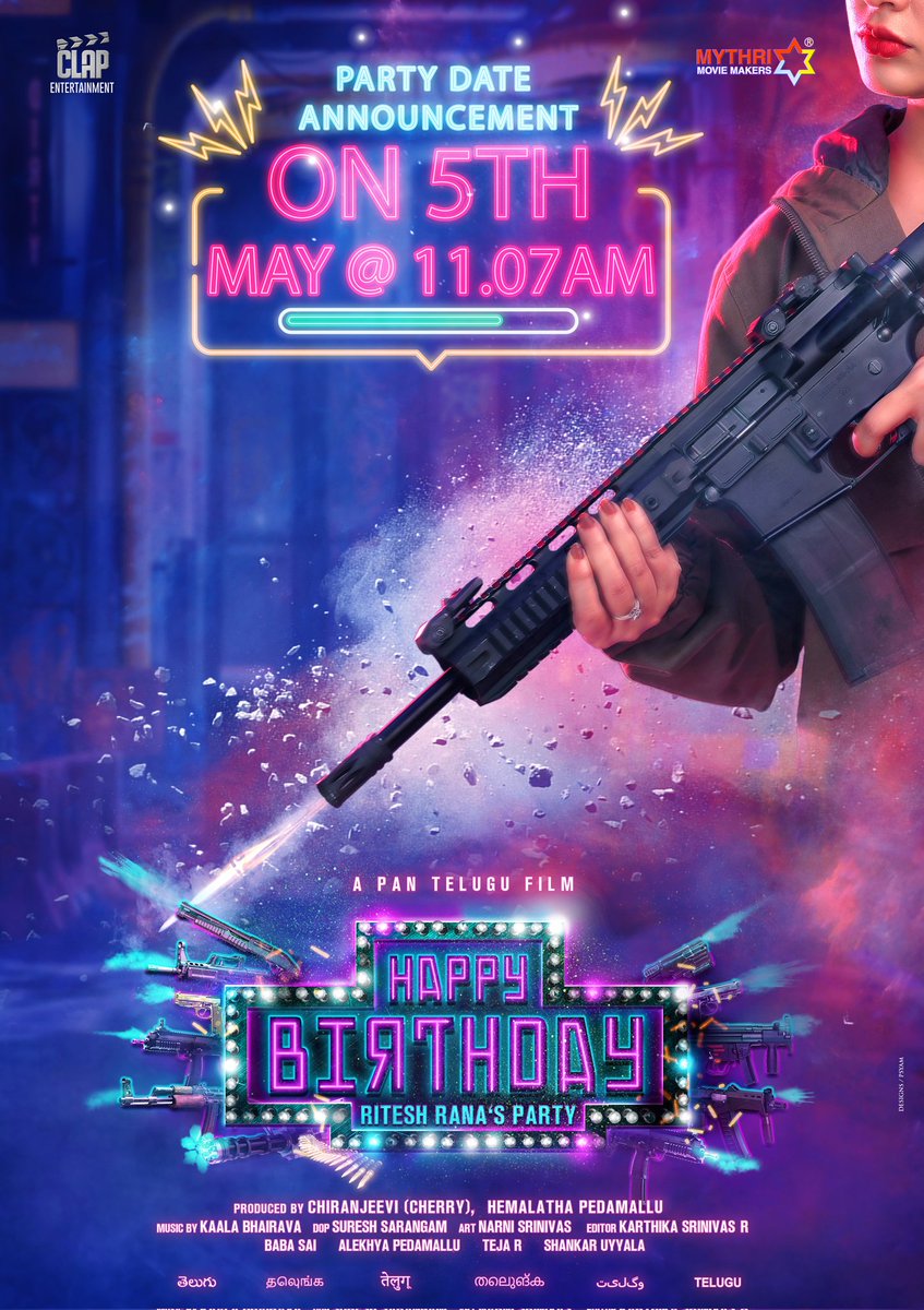 The invitations are being printed 🥳

#HappyBirthday Release Date announcement tomorrow at 11.07 AM 🎉

<a href="/Itslavanya/">Lavanya konidela tripathi</a> <a href="/RiteshRana/">Ritesh Rana</a> #NareshAgastya <a href="/vennelakishore/">vennela kishore</a> #Satya <a href="/kaalabhairava7/">Kaala Bhairava</a> @sureshsarangam <a href="/ClapEntrtmnt/">Clap Entertainment</a>