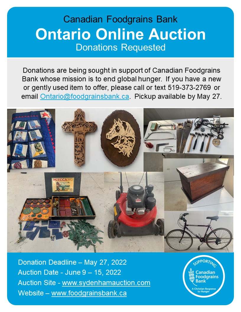 HenryReinders1's tweet photo. Looking for donations of new, gently used, antique, or other items of interest for our 2nd @Foodgrains auction coming up in June.  If you have something to offer, let me know. https://t.co/j5yfft91jx