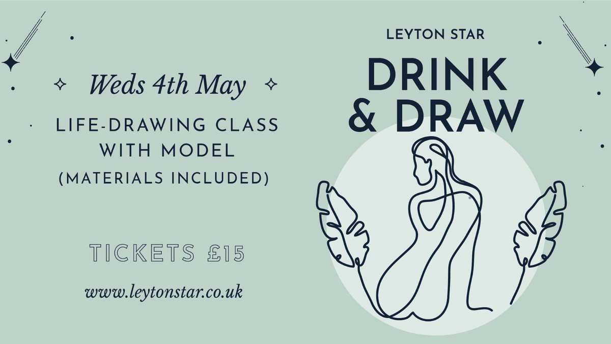 Calling all the artists of Leyton. Tonight is our regular Drink &amp; Draw event at The <a href="/leytonstar/">The Leyton Star</a>. Your chance to have a lovely drink while drawing some great art. Starts 7pm #leyton #leytonstone #Eastlondon #London 
Ticket link: 
designmynight.com/london/pubs/le…