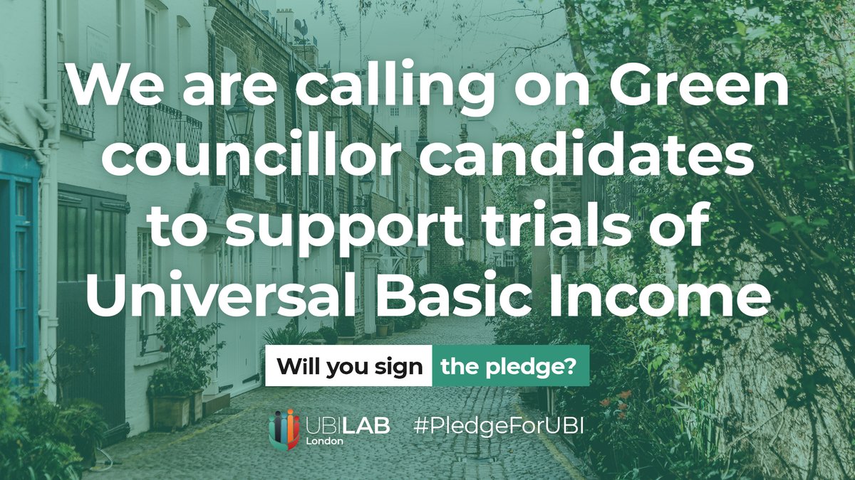 UBILabLondon's tweet image. ✊ We're calling on @TheGreenParty candidates from boroughs across London to support UBI pilots in our capital.  

✍️ Sign the pledge ubilabnetwork.org/ubi-lab-london 

🗳️ Not standing? Use the public pledge and sharing tools to call on your @LonGreenParty candidates to #PledgeForUBI.