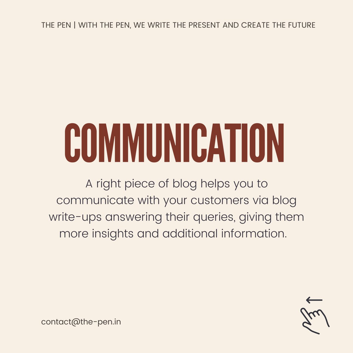 in_thepen's tweet photo. Wondering why should you invest in blogs?

Here is why you must invest into building a well structured, informed and interactive blog:

You can mail us at contact@the-pen.in for scheduling a call with us. 

#contentmarketing #blogs #contentwritingservices https://t.co/lHiKXipCTx