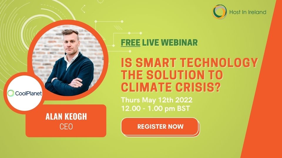 ❇️ SPEAKER ANNOUNCEMENT ❇️ Delighted to announce that Alan Keogh, @coolplanet_io, will be joining our next webinar on May 12th.

Our panel will discuss if Smart Technology the solution to the Climate Crisis 🌍 

Register here for FREE: bit.ly/3vgynaA 

#HostInIreland