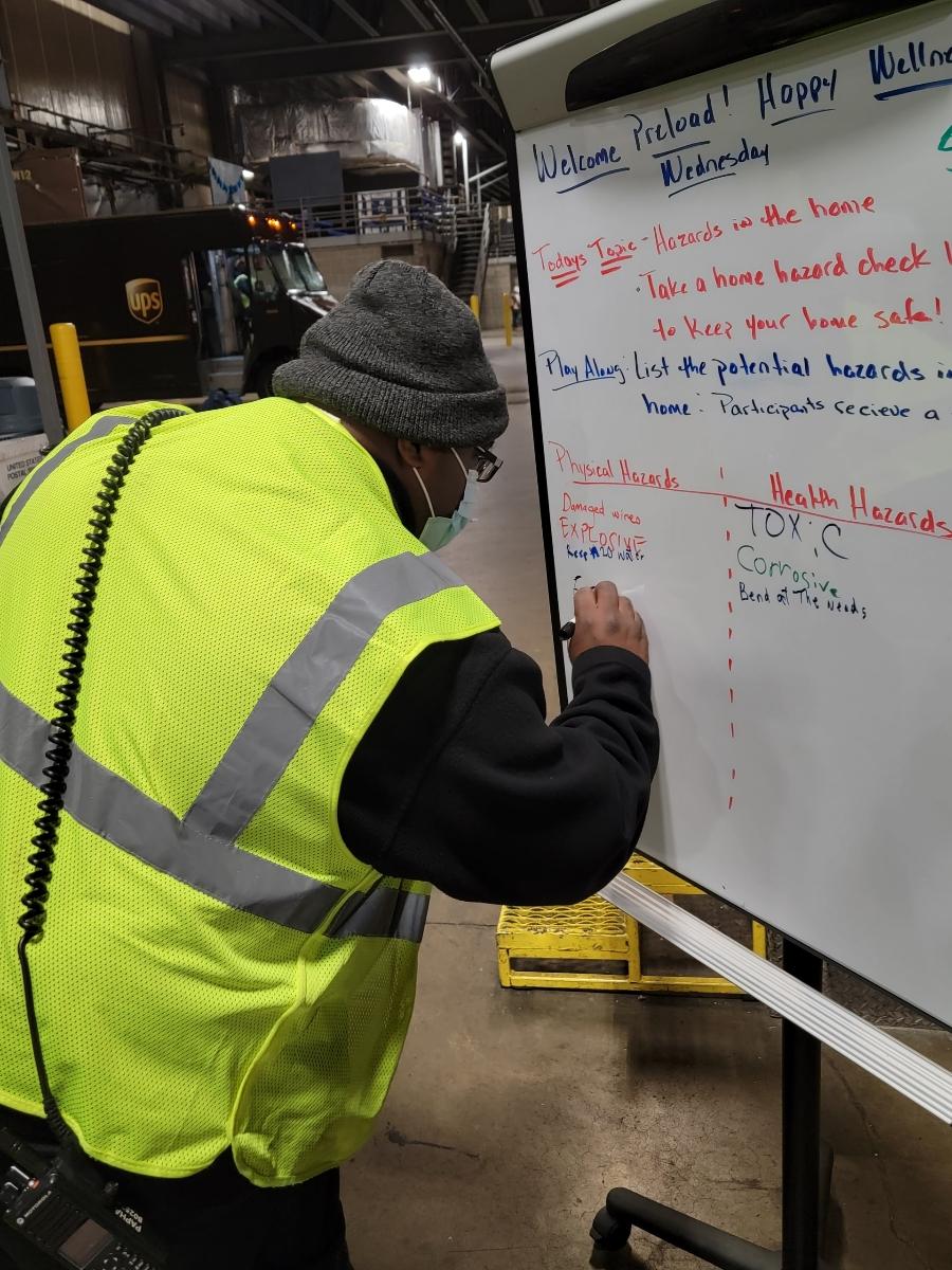 Demetrius-PHL Safety (@phlsafety) on Twitter photo Wellness Wednesday!! Learning about hazards in the home. Had employees write down some hazards & had some examples. This was a fun interactive activity! <a href="/DJEJZ/">Edward Zarzatian</a> @BarbaraRucker5 <a href="/ChesapeakeCHSP/">ChesapeakeSafety</a> <a href="/UPSsafetySmart/">Jess Lees</a> <a href="/mjthesafetylady/">MJTHESAFETYLADY_UPS</a> <a href="/Jessica44045155/">Jessica Fontenot</a> #phlpreload Wellness Wednesday!! Learning about hazards in the home. Had employees write down some hazards & had some examples. This was a fun interactive activity! <a href="/DJEJZ/">Edward Zarzatian</a> @BarbaraRucker5 <a href="/ChesapeakeCHSP/">ChesapeakeSafety</a> <a href="/UPSsafetySmart/">Jess Lees</a> <a href="/mjthesafetylady/">MJTHESAFETYLADY_UPS</a> <a href="/Jessica44045155/">Jessica Fontenot</a> #phlpreload