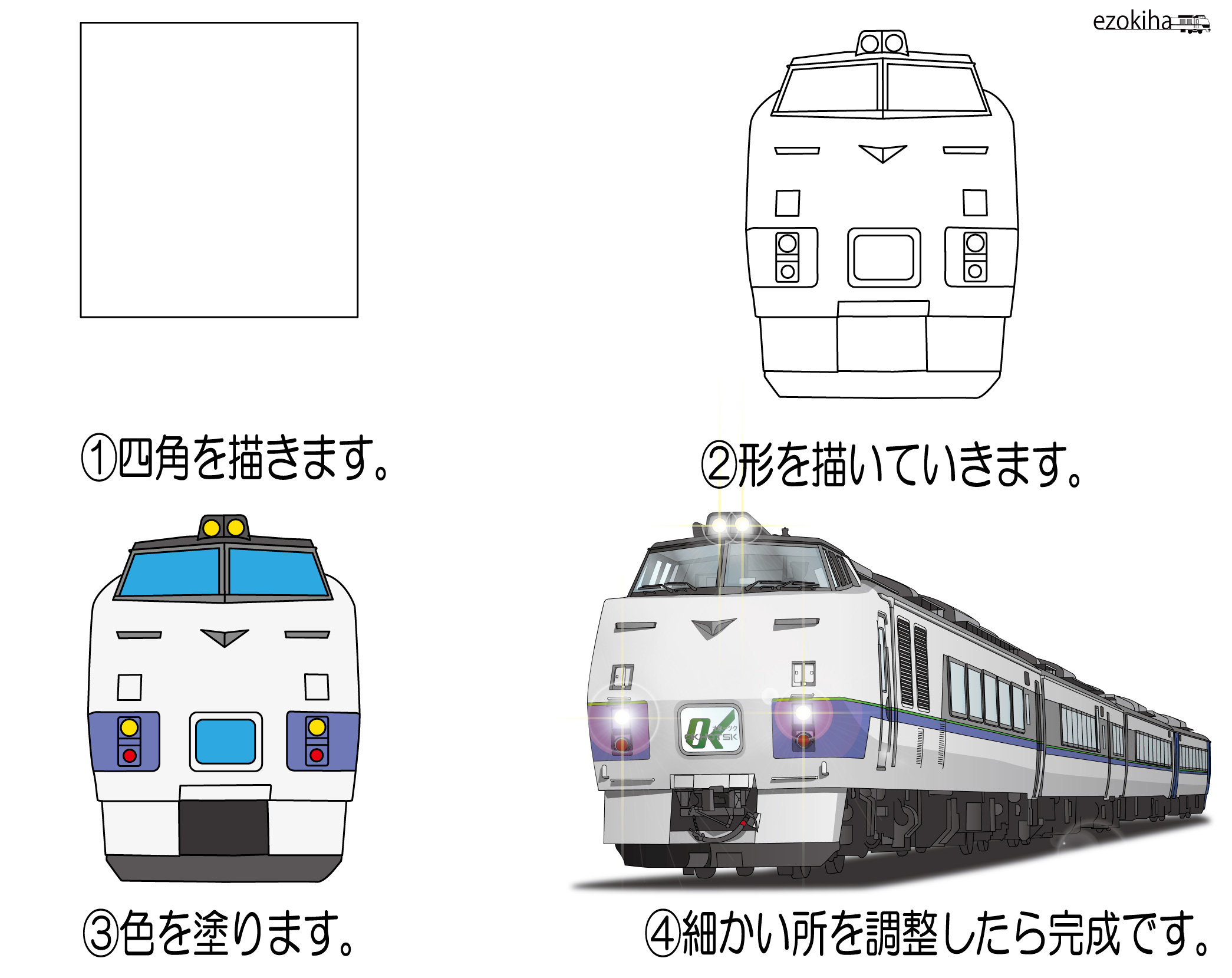 エゾキハ 11 6てつっこ10a 個人的な 鉄道イラストの描き方 T Co Mpcpq6cosl Twitter