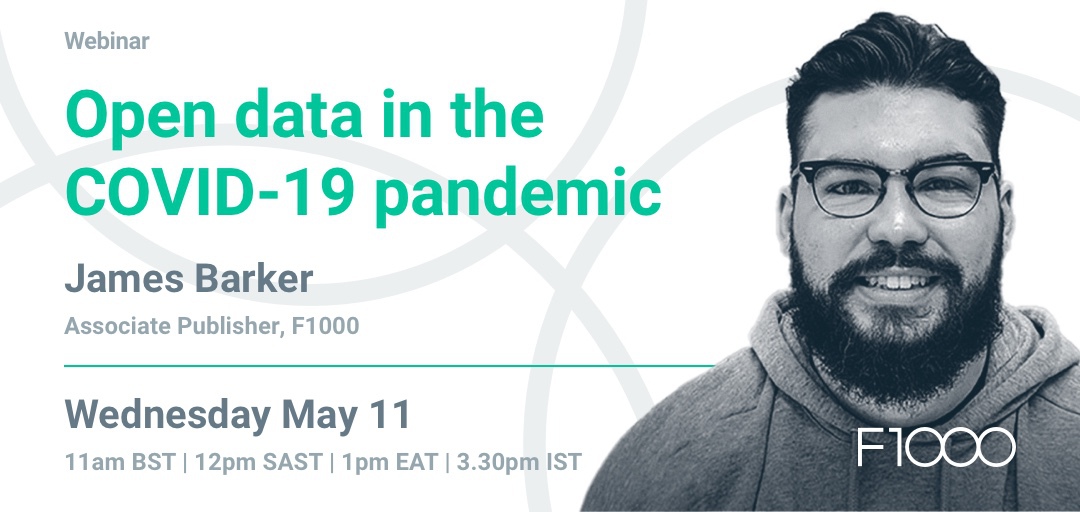 Researching infectious diseases? 

Register today to join our webinar #OpenData in the COVID-19 pandemic on Wednesday May 11 – hosted by expert speaker James Barker. 

👉 bit.ly/3jAkqPf