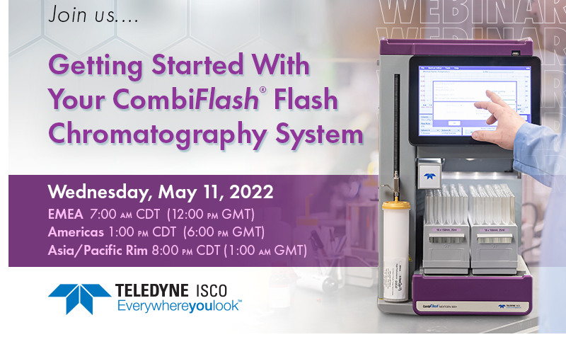 TeledyneIsco's tweet photo. Next week, a new #Chromatography webinar! Tune in on May 11, 2022 to learn how to get more acquainted with your CombiFlash system. Tune in to the times below:
#TeledyneISCO #Chroma #Combiflash
7AM:https://t.co/MPEcc9vyzM
1PM:https://t.co/LYct8RRgxG
8PM:https://t.co/rbQFBnF9US https://t.co/zJZ6gj0akB